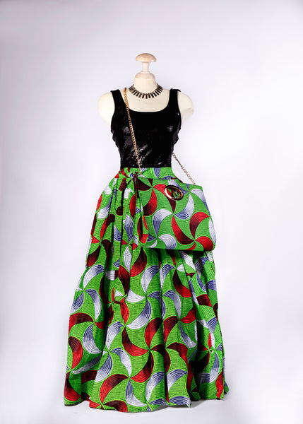 Ankara Skirt & Purse Set