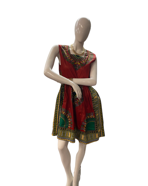 Dashiki Print short Dress