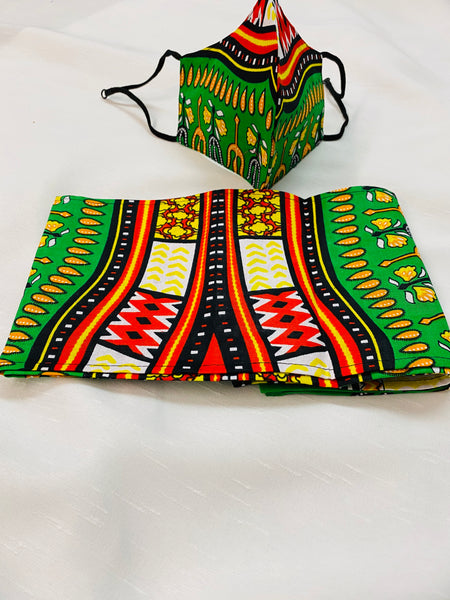 Angelina Print Mask and Headwrap Set